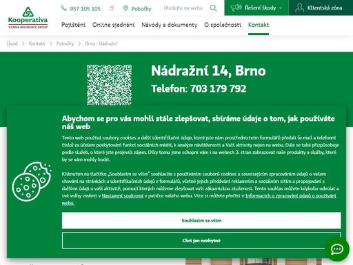 pojišťovna kooperativa - brno, nádražní 14, tel.: 703 179 792, e-mail: jdokulil@koop.cz, jiří dokulil - odpovědný vedoucí