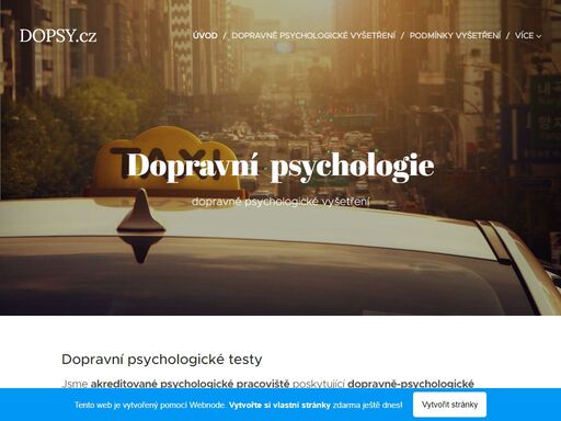 jsme akreditované psychologické pracoviště poskytující dopravně-psychologické vyšetření (psychologické testy řidičů) k posouzení psyhické způsobilosti k řízení motorového vozidla pro řidiče profesionály i pro soukromé osoby (řidiče amatéry) v souladu se zněním zákona o provozu na pozemních komunikacích č. 361/200 sb. a vyhlášky č. 75/2016.