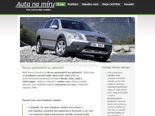 auta na míru - dovoz a prodej nových či zánovních automobilů ze zahraničí | prodej nových vozů z eu | audi, seat, škoda, volkswagen
