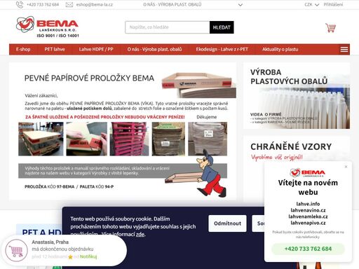 výroba a prodej plastových obalů, pet lahví.  
ve stálé nabídce u nás naleznete plastové lahve pet a hdpe, plastové dózy, kelímky, kbelíky, sudy, kanystry na různé zboží.
český výrobce plastových obalů a pet lahví. inovujeme vaše obaly tak, aby zachovaly vaši identitu a zákazníka na pultu zaujaly něčím novým,…