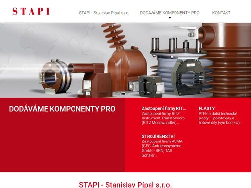 firma stapi - stanislav pípal s.r.o. se zabývá zastupováním zahraničních firem a dovoz jejich produktů pro oblast strojírenství a elektrotechniky. 