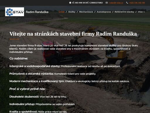 vítejte na stránkách stavební firmy radim randuška