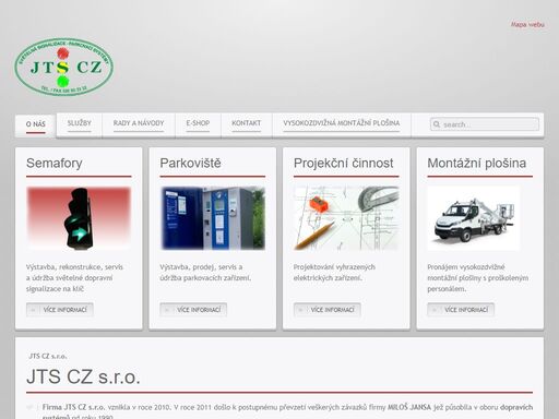 jts cz s.r.o. - semafory, parkovací zařízení, projekční činnost.