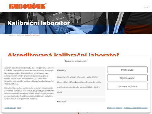 kalibrační laboratoř ksq akreditovaná čia podle čsn en iso/iec 17025:2018 v oborech: délka, rovinný úhel, teplota, tlak, moment síly, relativní vlhkost.