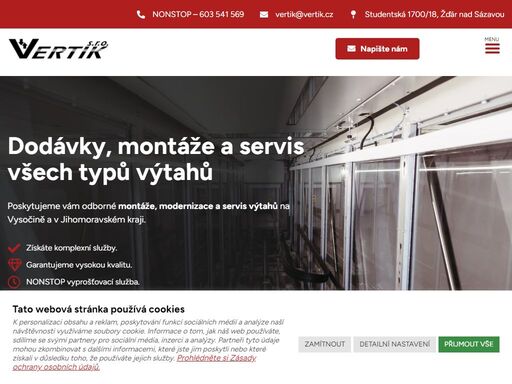 montáž, servis a modernizace výtahů dle norem provádí společnost vertik, s.r.o. podívejte se na naše služby a získejte kontakt na nonstop servis.