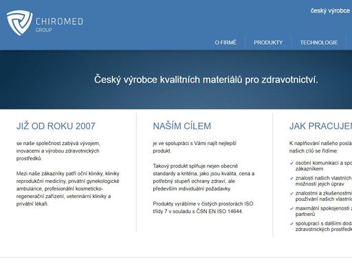 český výrobce kvalitních,  účinných a bezpečných zdravotnických prostředků s dlouholetou zkušeností a všemi potřebnými certifikacemi.