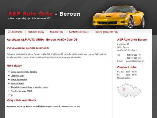 v autobazaru a&p auto grňa - beroun naleznete více než 100 kvalitních aut všech modelů i značek. 