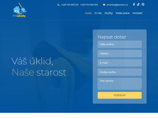 cleaning company website template