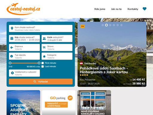internetový prodej pobytových a poznávacích zájezdů, first minute zájezdů, last minute zájezdů, pobytů a wellness pobytů od ck čedok, exim tours, firo tour, fischer, neckermann, nev dama, ck alexandria a zájezdů dalších ck. poradíme vám s výběrem vaší dovolené.