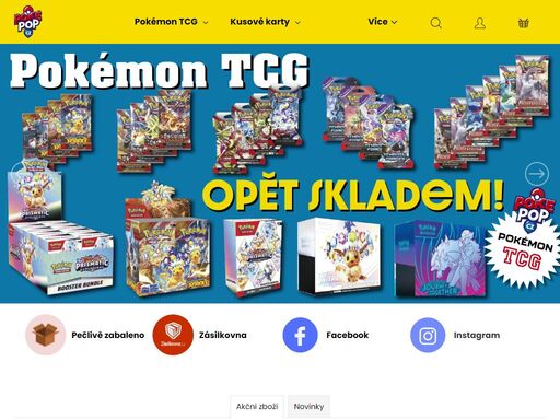 vítejte na e-shopu pokepop.cz, poképop