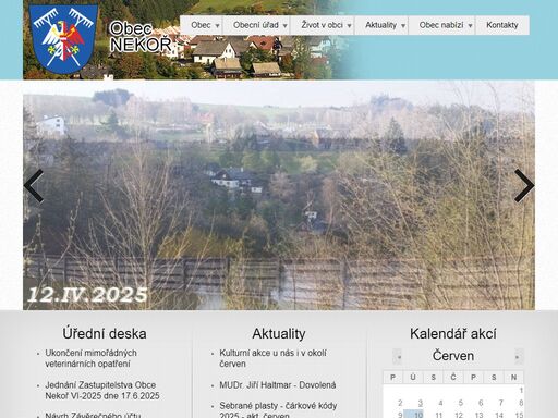 oficiální stránky obce nekoř, aktuality, fotografie, spolková činnost
