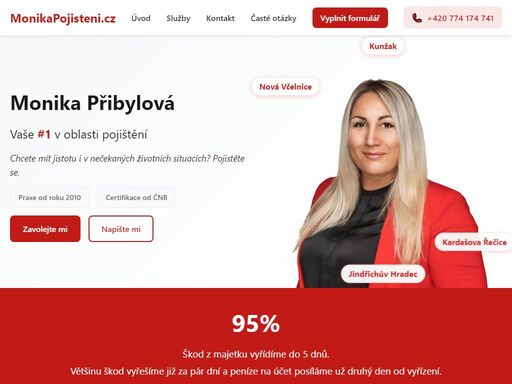 osobní pojišťovací poradce v jindřichově hradci. životní, majetkové, autopojištění a cestovní. praxe od roku 2010, konzultace zdarma, 8–20 h denně.