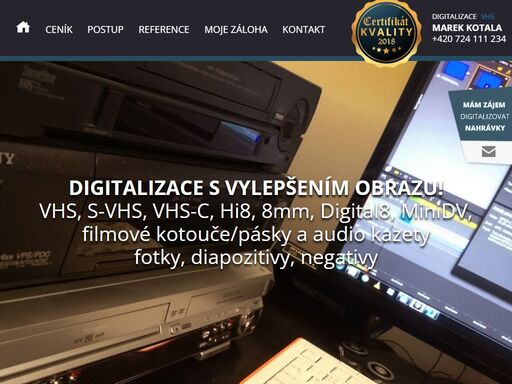 převod a digitalizace vhs, hi8, digital8, minidv, 8mm filmu, audio kazet na dvd. digitalizace videa a profesionální převod videokazet s použitím moderního technického vybavení.
