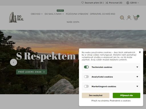 lezecké kurzy na skálách i stěně, půjčovna i obchod s udržitelnou výbavou. opravíme, co máš rád. lez s respektem k přírodě – doskal.cz.