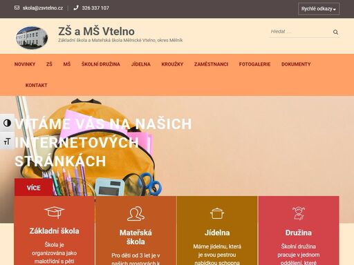 úvodní stránka základní školy a mateřské školy v mělnickém vtelně. oficiální webová stránka zš a mš mělnické vtelno. vítejte!