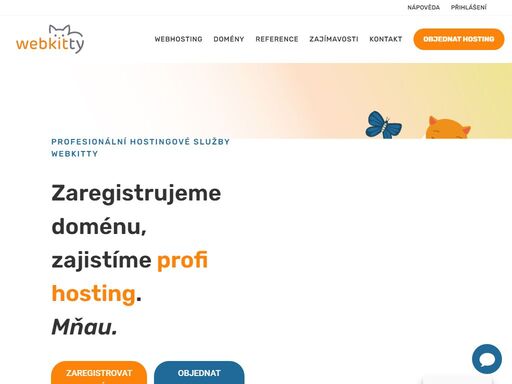 zaregistrujeme doménu, zajistíme profi hosting. jsme profesionální webhostingová společnost webkitty.cz.