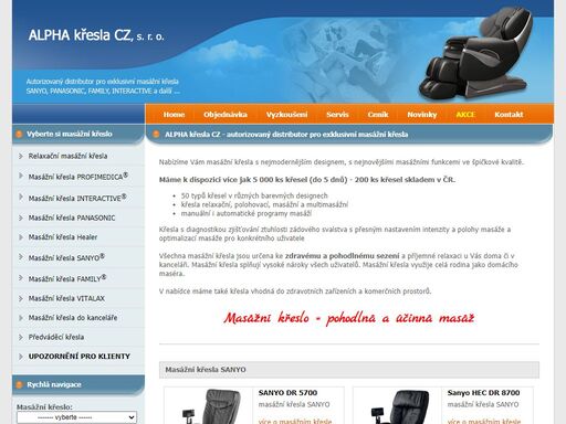 největší výběr křesel se špičkovou masáží v čechách. prodáváme masážní a relaxační, rehabilitační a televizní křesla, manažerská a vibrační křesla. rehabilitace, odpočinek, relaxace.