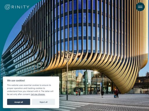 grinity continuously contributes to the development and improvement of the places where we live and work. 
the company provides a comprehensive portfolio of services focused on technical and environmental consultancy, and sustainable development in
 the construction and real estate market.