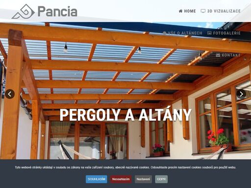 dodáváme altány, střešní konstrukce – krovy, pergoly a další výrobky ze dřeva. pancia s.r.o.