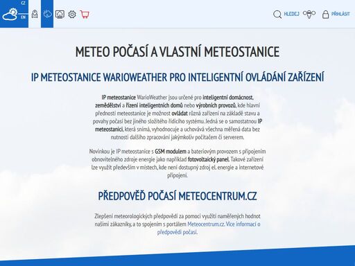 meteo počasí a vlastní ip meteostanice pro inteligentní domácnost. meteostanice a řízení domů na základě počasí. meteorologická stanice jako řídící jednotka pro ovládání domu