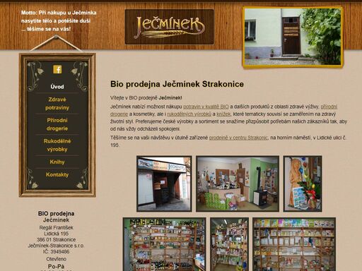 bio prodejna ječmínek strakonice