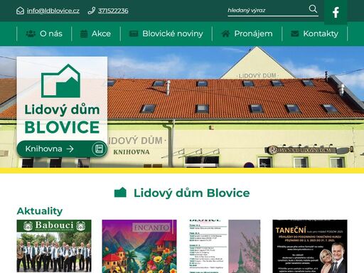 oficiální stránky městského kulturního střediska lidový dům blovice