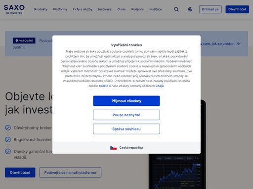saxo bank a/s je plně licencovaná a regulovaná dánská banka s platformou pro online obchodování, která vám umožní investovat na světových finančních trzích.