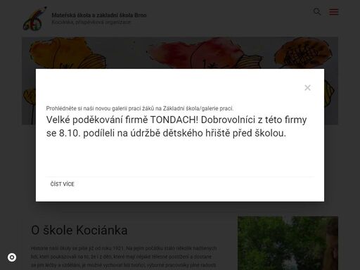 mateřská škola a základní škola v brne, kociánce 6. nabízíme nejrůznější služby, které zajišťuje centrum kociánka (mpsv) na tzv. ucelené rehabilitaci dětí. součástí ucelené rehabilitace je také vzdělávání (mšmt).