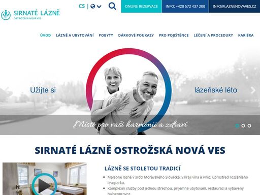 malebné sirnaté lázně se stoletou tradicí v srdci moravského slovácka jsou zasazeny do rozsáhlého lázeňského lesoparku. lázeňská léčba pohybového aparátu a kožních onemocnění, především léčba lupénky. sirnaté lázně nabízí klidnou rodinnou atmosféru, příjemné ubytování,vynikající kuchyni s možností dietního stravování. 
