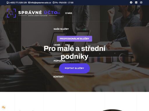 správné účto s.r.o. je moderní online účetní kancelář zaměřená na pečlivost, důvěru, maximální zabezpečení vašich dat a profesionální přístup.