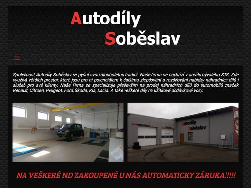 autodíly pro všechny druhy aut 