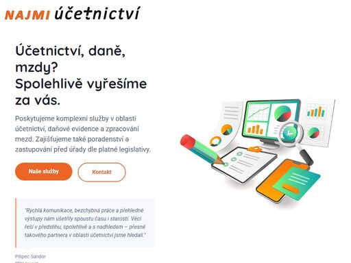 poskytujeme komplexní služby v oblasti účetnictví, daňové evidence a zpracování mezd. zajišťujeme také poradenství a zastupování před úřady dle platné legislativy.