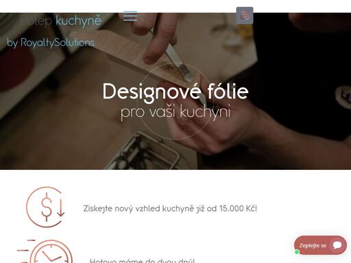 přinášíme na český trh řešení renovace kuchyně pomocí prémiových fólií. polep kuchyně vám zajistí za zlomek ceny zcela nový design.