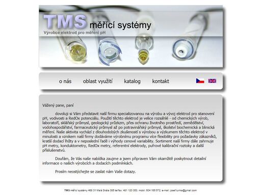 tms-ph výroba elektrod pro měření ph