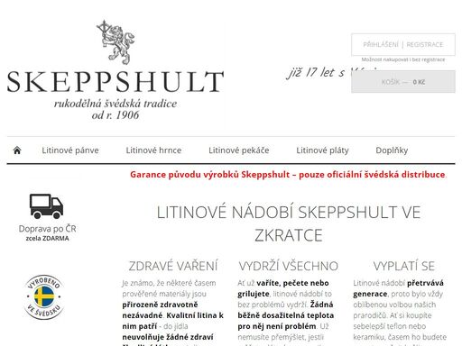 kvalitní a originální švédské litinové nádobí. to nejlepší na vaření, pečení, smažení, dušení a grilování. oficiální švédská distribuce.