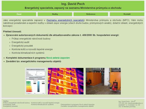 energetický specialista - ing. david pech - energetický specialista, zapsaný na seznamu ministerstva průmyslu a obchodu 