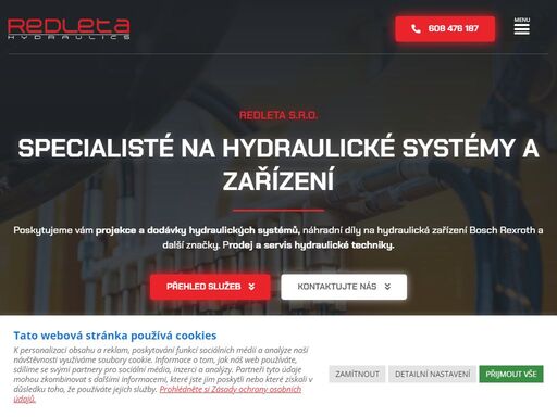 specialisté na hydraulické systémy. návrh hydraulických systémů, prodej dílů a servis hydraulických zařízení vám poskytuje redleta s.r.o. chrudim.