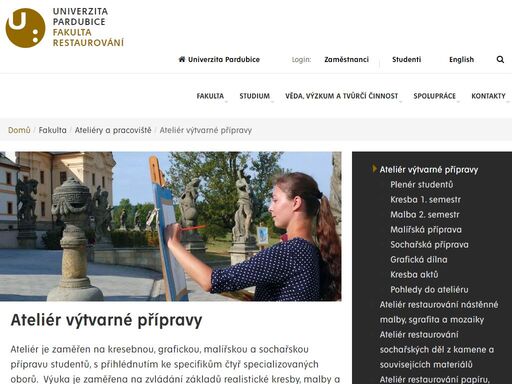 ateliér je zaměřen na kresebnou, grafickou, malířskou a sochařskou přípravu studentů, s přihlédnutím ke specifikům čtyř specializovaných oborů.  výuka je zaměřena na zvládání základů realistické kresby, malby a modelace, rozvoj kompozičního a barevného cítění, s cílem porozumění výtvarné i technologické struktury výtvarných děl.  součástí výuky jsou technologické kopie, teoretická výuka perspektivy, předměty anatomie , fotografie, a kresba večerního aktu.