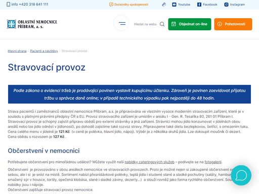 návštěvní hodiny a další informace