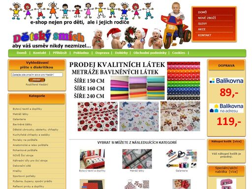 detskysmich.cz - hračky. výroba a prodej kvalitního bytového textilu.