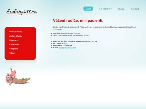 pediagastro s.r.o., praktické lékařství pro děti a dorost