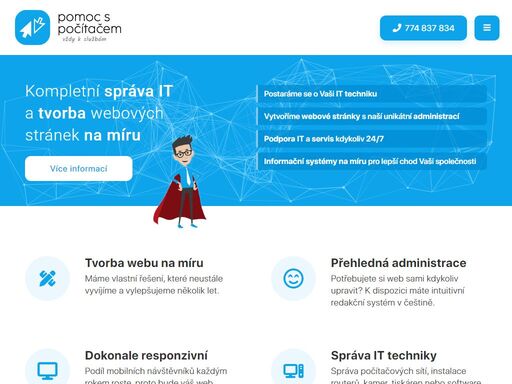věnujeme se více jak 15 let správě sítí domácích i firemních, ale i tvorbě webových stránek, e-shopů, informačních systémů a aplikací na míru