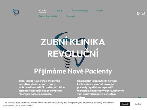 welcome to zubní klinika revoluční, your premier dental clinic in prague. we offer comprehensive dental services, including periodontics, with experienced female doctors. contact us for quality care and visit our website for more information.