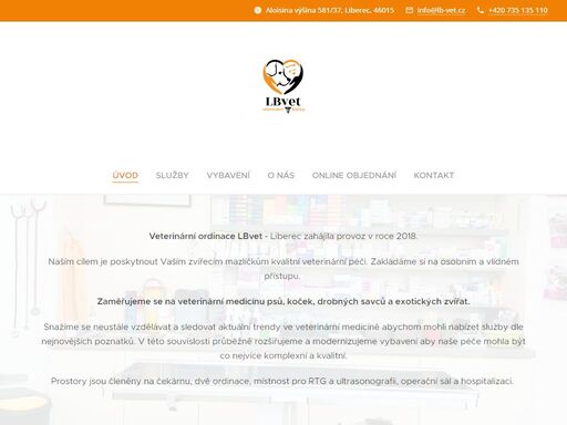 veterinární ordinace lbvet liberec. odborná veterinární péče o vaše mazlíčky.