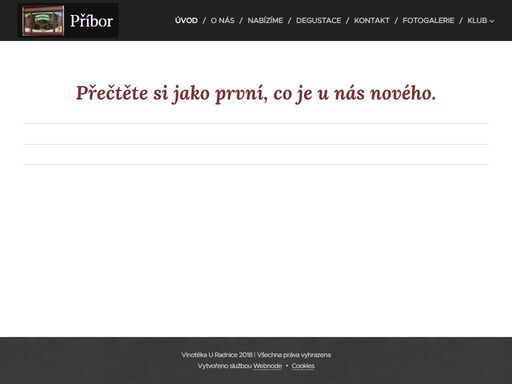 přečtěte si jako první, co je u nás nového.