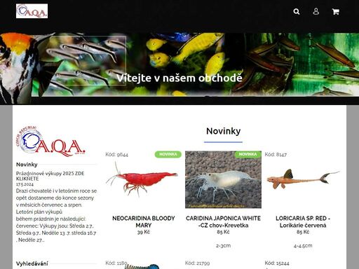 vítejte v našem obchodě, a.q.a.