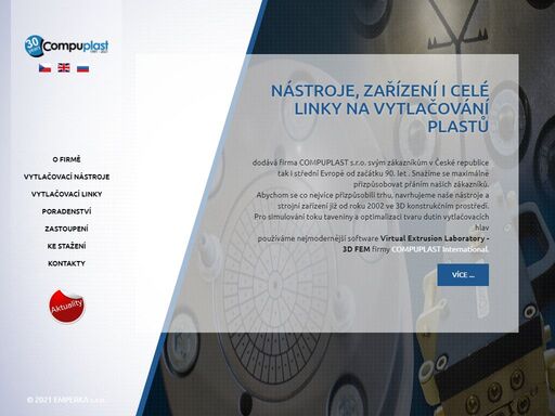 compuplast - nástroje, zařízení i celé linky vytlačování plastů