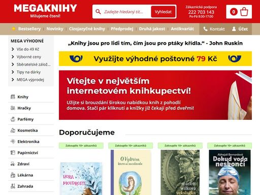nejlevnější knihy v čr, nejnižší poštovné 79 kč, zavedený prodejce českých knih = 77 000+ titulů skladem, 99% zákazníků doporučuje. zjistěte více!