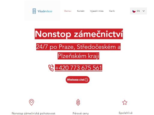 zámečnická pohotovost po praze, středočeském a plzeňském kraji. všudevleze rychlé a spolehlivé zámečnické služby.