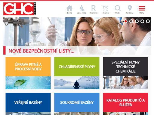 ghc invest, s.r.o. čerpá ze zkušeností a odborné způsobilosti svých sesterských společností a více jak stoleté tradice svého mateřského koncernu. ghc invest, s.r.o. působí v oblasti úpravy pitné a bazénové vody, kde vytváří studie, projektuje a také reali